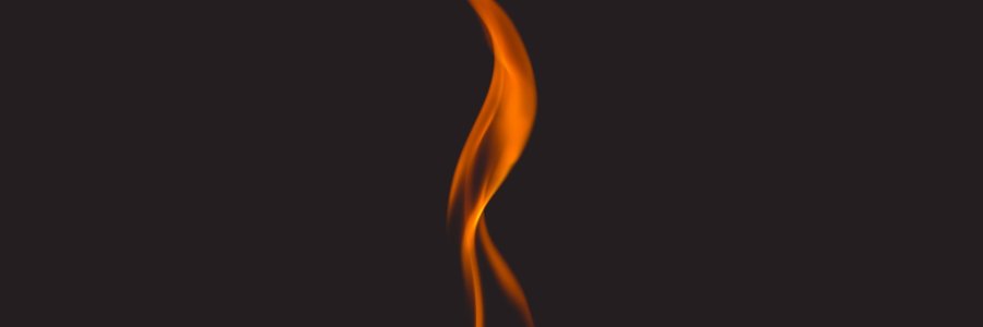 Image shows a flame on a black background